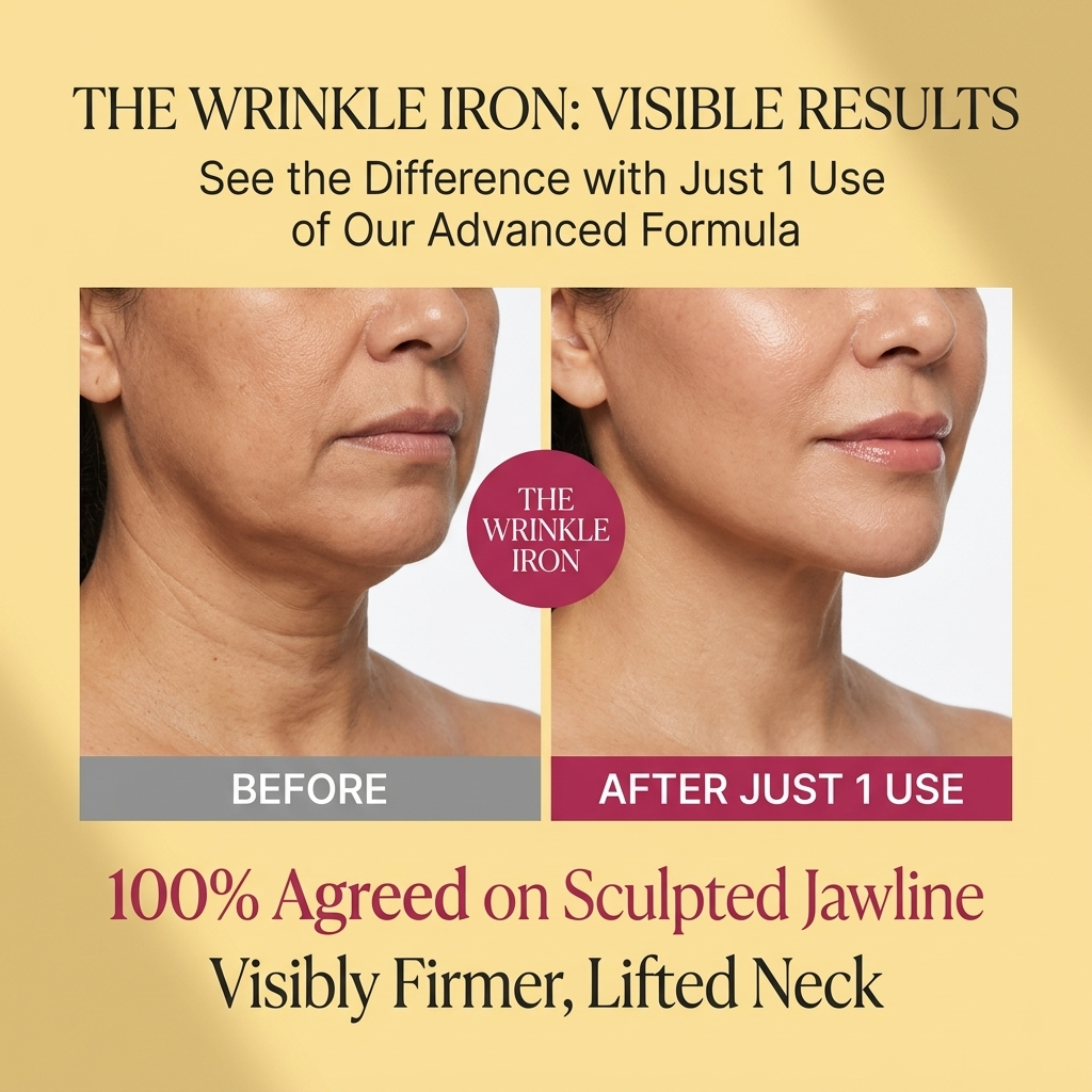 The Wrinkle Iron® Engineered to Reverse the Deep 'Pucker Lines' Caused by Vapes, Smoking, and Repetitive Skin Bunching.